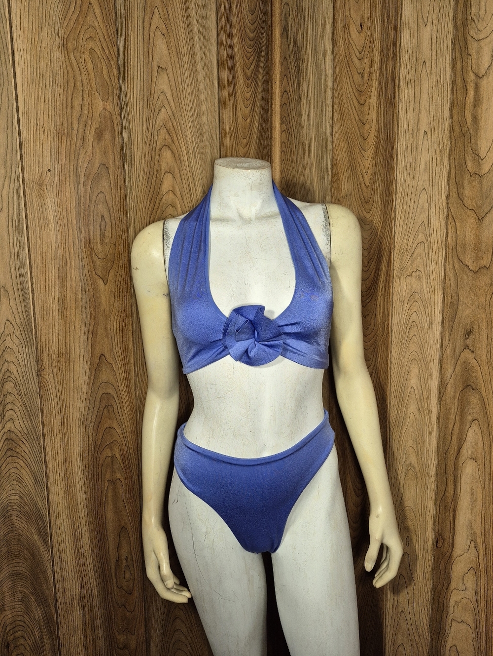 Maygel Coronel Lebrija bikini set in Island Blue Sz XS Nwot